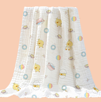 Four Layer Vivid Picture Patterned Cotton Gauze Fabric Health 40S