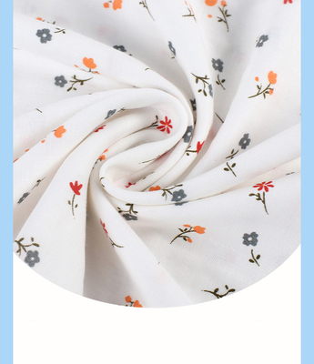 120GSM Printed Double Gauze Fabric 40S For Pregnant Dress Any Design