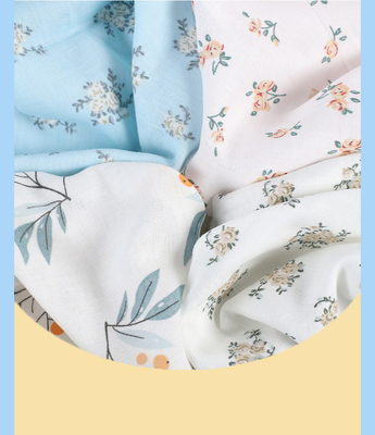 120GSM Printed Double Gauze Fabric 40S For Pregnant Dress Any Design