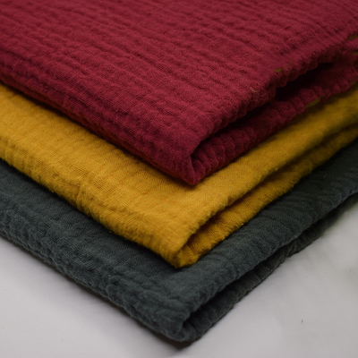 156X120 Crepe Gauze Fabric 40SX40S Organic Gauze Blanket No Flurescent Agant