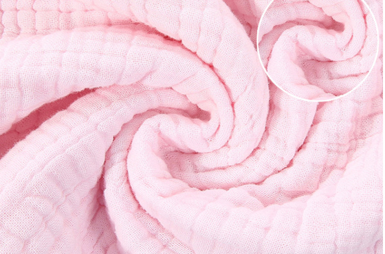 120X120 6 Layers Pink Bamboo Cotton Gauze Fabric No Fluorescent Agent