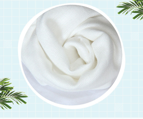 Natural White Plain 60S Woven Cotton Gauze Fabrics 120GSM Gauze Cloth Diapers
