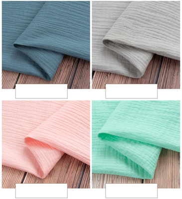 Breathable  Crinkle Cotton Fabric By The Yard 156X120 Large Gauze Blanket