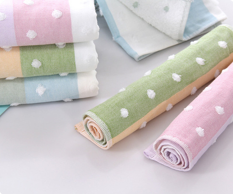 Vivid Pattern Crepe 100 Cotton Jacquard Fabric Three Layers