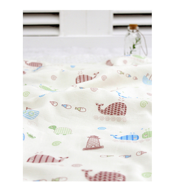 57 Inch Wide Printed Gauze Fabric 150gsm Good Water Absorption