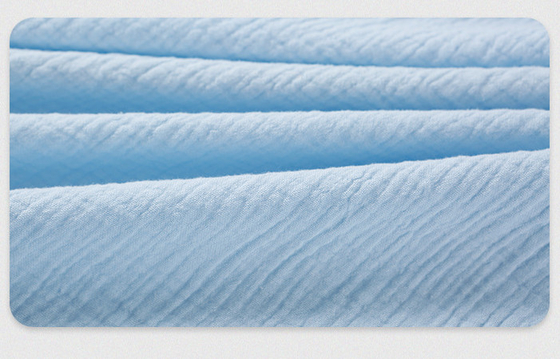 Natural 40S Combed Cotton Crepe Gauze Fabric Two Layer Dribble Towel