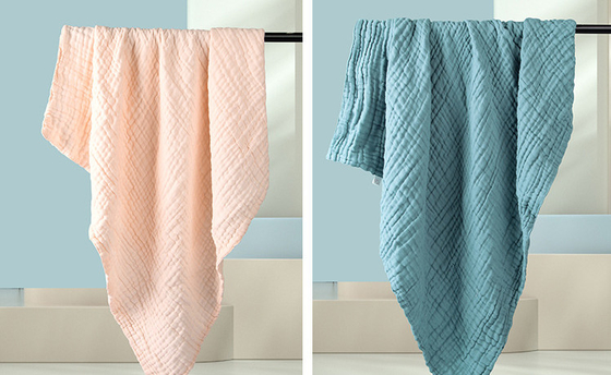 165X135 Crepe Gauze Fabric Twistless Cotton Gauze Diapers 4 Layer 220GSM