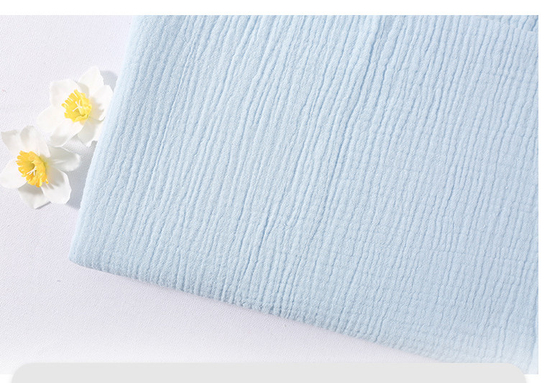 Natural 40S Combed Cotton Crepe Gauze Fabric Two Layer Dribble Towel