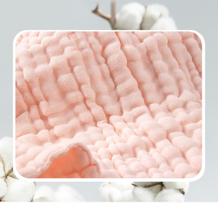 No Fluorescent Agent 58'' Crepe Gauze Fabric Gauze Receiving Blanket 180GSM