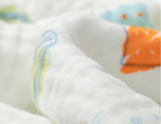 Untwisted Fiber Swaddle Gauze Fabric For Newborn Wraps Breathable