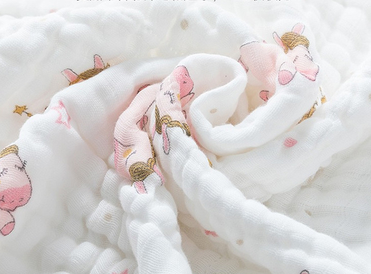 Five Layers Thick Gauze Fabric Swaddle Cloth Fabric 57 Inch Wide