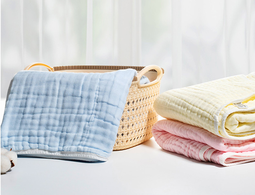 Untwisted Fiber Swaddle Gauze Fabric For Newborn Wraps Breathable