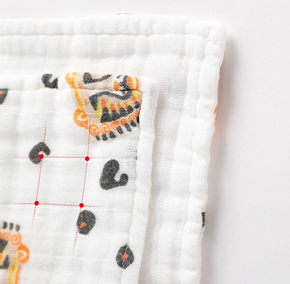 Healthy 100% Cotton 40S Yarn Swaddle Gauze Fabric Three Layers