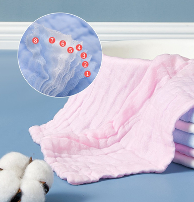 Eight Layers 100 Cotton Gauze Fabric For Swaddling Skin Friendly