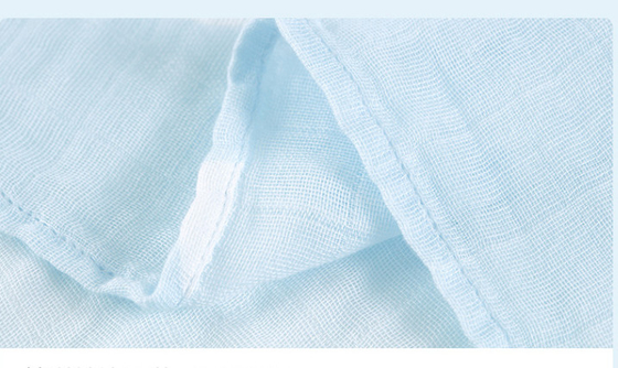 30S Safe Woven Blue Baby Gauze Towels 100% Modal Strong Color Fastness