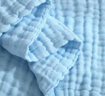 Multilayers White Cotton Muslin Blanket 180GSM 195GSM  Comfortable