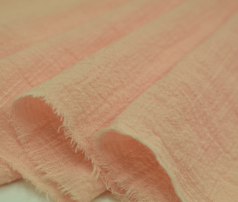 Environmental 110GSM Muslin Blanket Fabric Orange Gauze Fabric