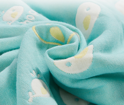 Crepe Combed Cotton Jacquard Material Comfortable Strong Water Absorption
