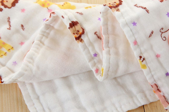 Infants Grade Crepe Swaddle Gauze Fabric Three Layer Keep Warm