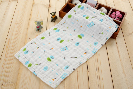 Natural 40S Cotton Bamboo Swaddle Blanket For New Born Breathable