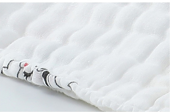 Printing 40S Fiber Thick Natural Crepe 260GSM Swaddle Blanket Diaper Bath Towels Cover Six Layers Gauze Cotton Fabric