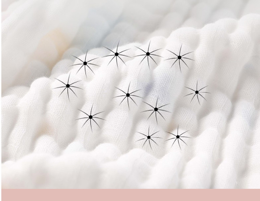 Printing 40S Fiber Thick Natural Crepe 260GSM Swaddle Blanket Diaper Bath Towels Cover Six Layers Gauze Cotton Fabric