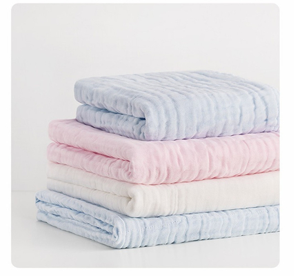 Natural Healthy Soft Cotton Gauze Fabric 150gsm Infants Bath Towels