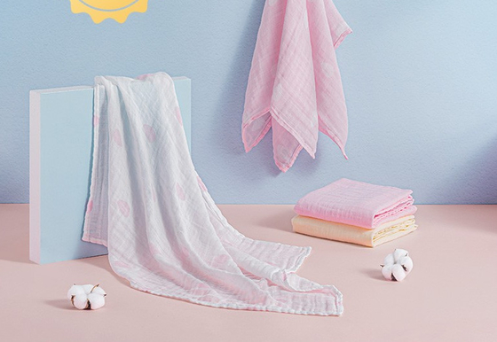 Healthy Double Gauze Receiving Blanket 110GSM Cotton Gauze Cloth
