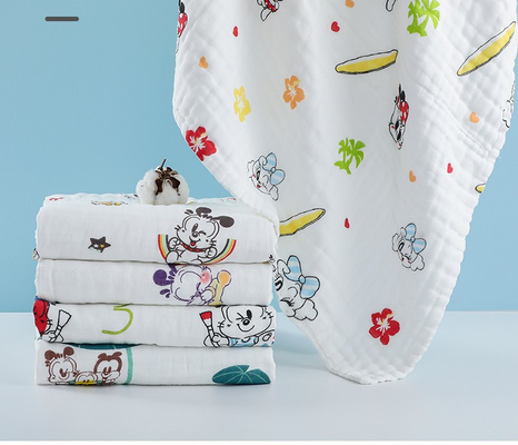 100% Bamboo Printed Gauze Fabric