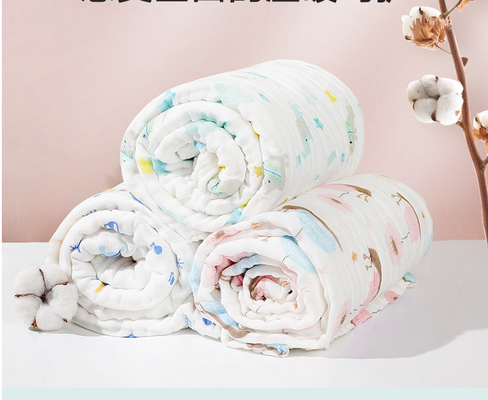 Three Layer Custom Printed Gauze Fabric