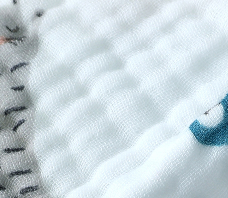 Three Layer Custom Printed Gauze Fabric