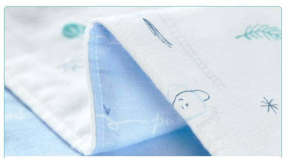 Printing 40S Fiber Thick Natural Crepe 260GSM Swaddle Blanket Diaper Bath Towels Cover Six Layers Gauze Cotton Fabric