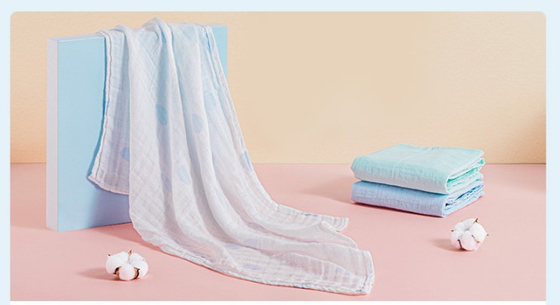 Healthy Double Gauze Receiving Blanket 110GSM Cotton Gauze Cloth