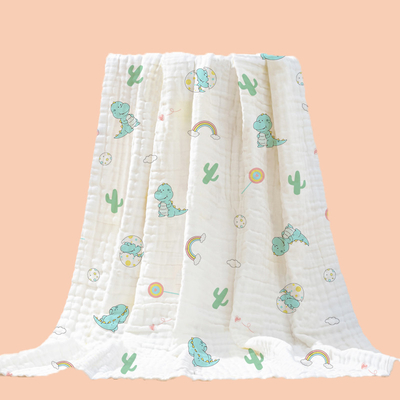 100%Cotton Printing Baby Swaddle Woven Women Leisure Casual 40S Three Layers Infants Cover Blanket Crepe Guze Fabric​