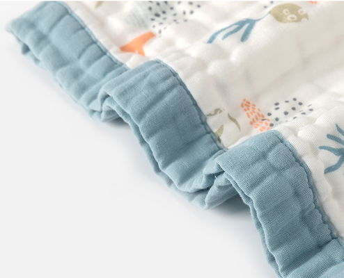 Untwisted Soft Gauze Fabric Plant Pattern Reactive Printing Any Color