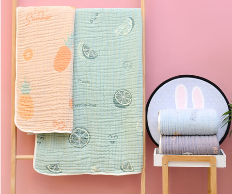 Antibacterial Three Layer Natural Cotton Gauze Fabric For Children Clothing