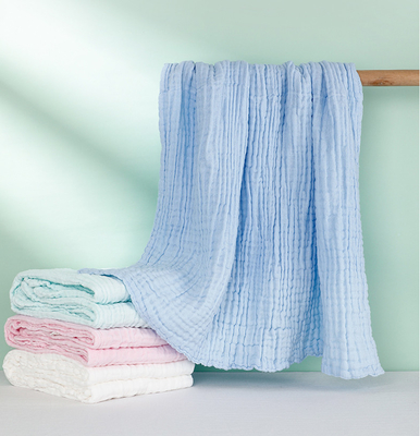 Fastness Dyeing Blue Natural Gauze Fabric Chick Autumn Combed Cotton