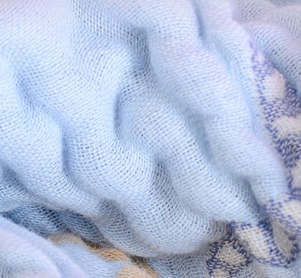 Fastness Dyeing Blue Natural Gauze Fabric Chick Autumn Combed Cotton