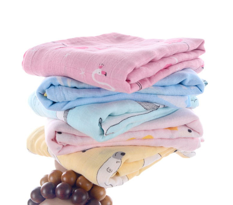Natural Muslin Double Gauze Fabric 110GSM Infant Receiving Blankets