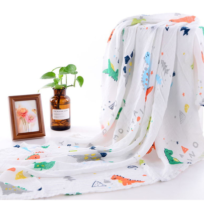 Vivid Pattern 40S 115GSM Muslin Gauze Fabric By The Yard For Children Clothing