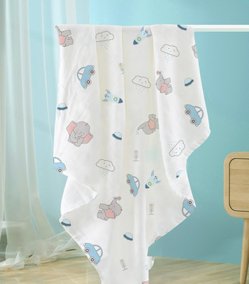 Lovely Dinosaur Printing Muslin Gauze Fabric 110gsm Good Water Absorption