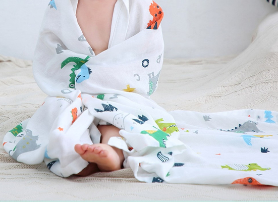 Sea World Patterned Double Gauze Fabric 115gsm Good Air Permeability