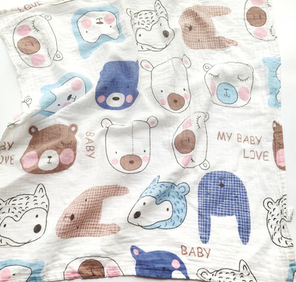 Sea World Patterned Double Gauze Fabric 115gsm Good Air Permeability