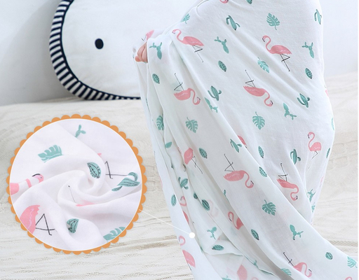 Plain Printed Double Gauze Fabric By The Metre Swaddle Blanket 120X120 Non Irritating