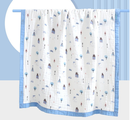 Vivid Designed 4 Layer Gauze Fabric 210gsm Soft Baby Swaddle Material
