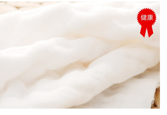 Fastness Dyeing Blue 58''Cotton Bubble Gauze Fabric By The Yard Antibacterial