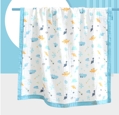 Lovely Animals Printing 4 Layer Gauze Fabric 200gsm No Fluorescent Agent