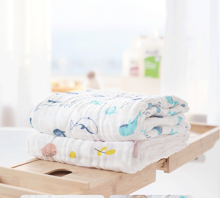 Fluffy 40S 250GSM Gauze Cloth Fabric Good Water Absorption Infant Fabric