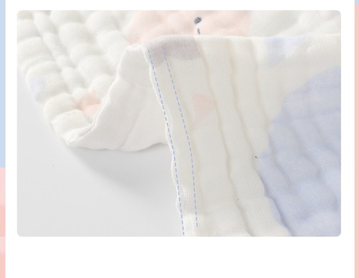 Anti Static Woven 6 Layer Gauze Fabric Strawberry And Flower Pattern