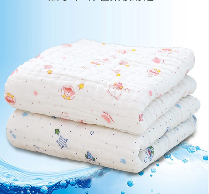 250GSM Crepe 6 Layer Gauze Fabric Lovely Pattern Moisture Absorbing